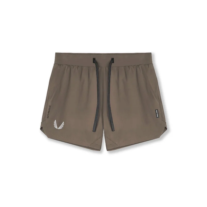 0751. Tetra-Lite™ 5"" Linerless Short - Deep Taupe ""Wings""