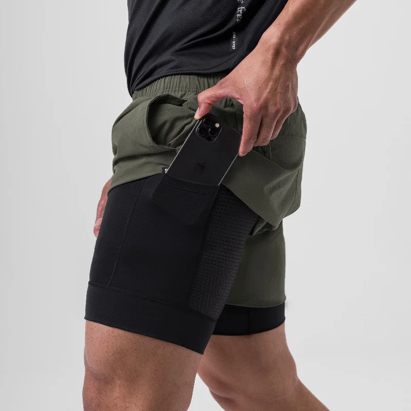 0761. Ripstop 5"" Liner Short - Olive