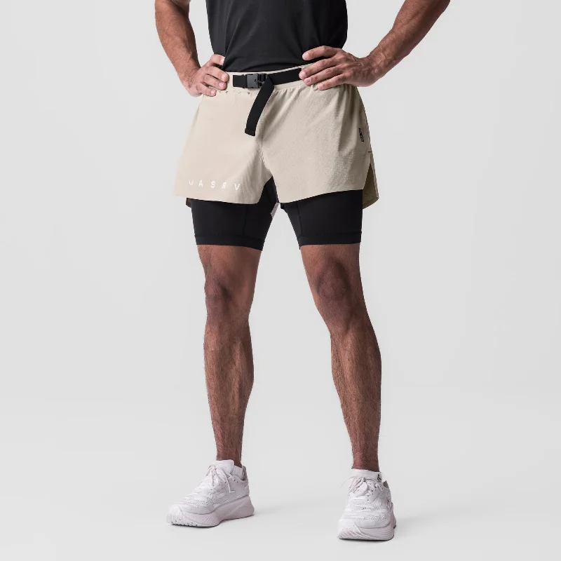 0786. Ripstop 3"" Belt Pack Short   - Beige/Black