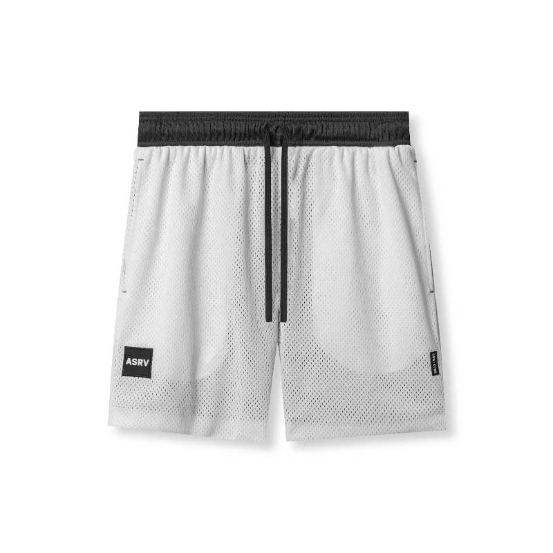 0795. SilverPlus™ Mesh Reversible Short  - Raven/White