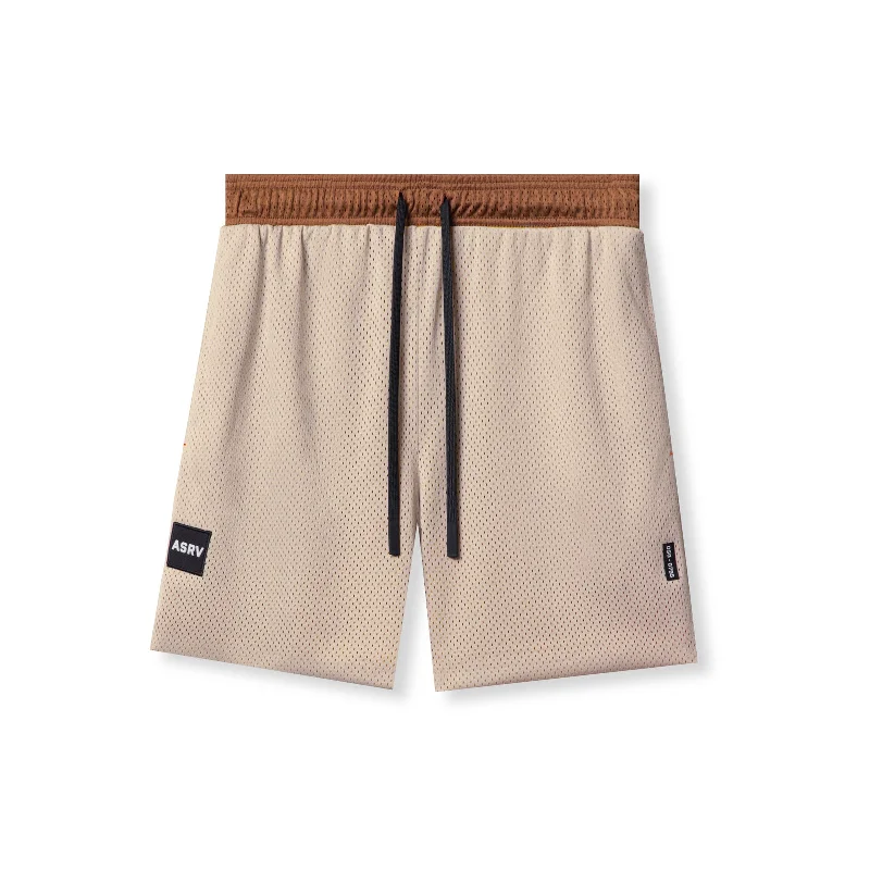 0795. SilverPlus™ Mesh Reversible Short  - Rust/Beige