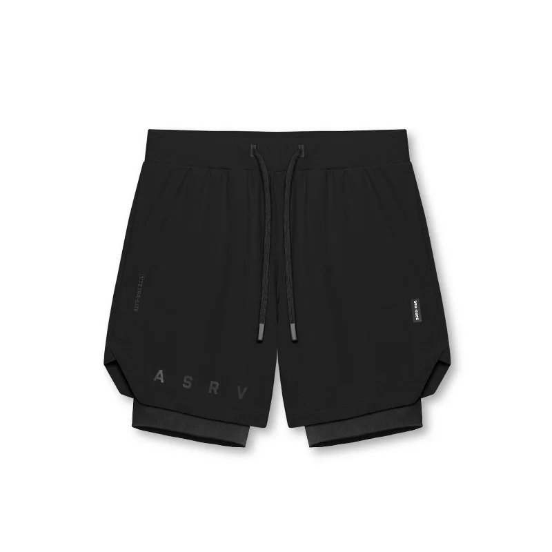 0866. Tetra-Lite™ 7"" Liner Short - Black ""ASRV""/Black