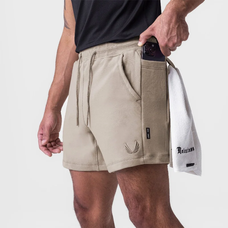 0867. Tech-Terry™ Sidelock Sweat Short -  Sand Smoke