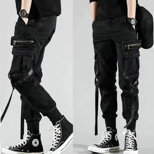 2020 Men's Side Pockets Harem Pants Autumn Hip Hop Casual