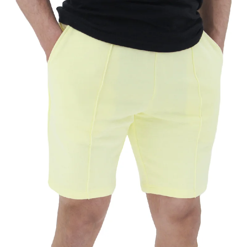 Men's Plain Cotton Short,Yellow