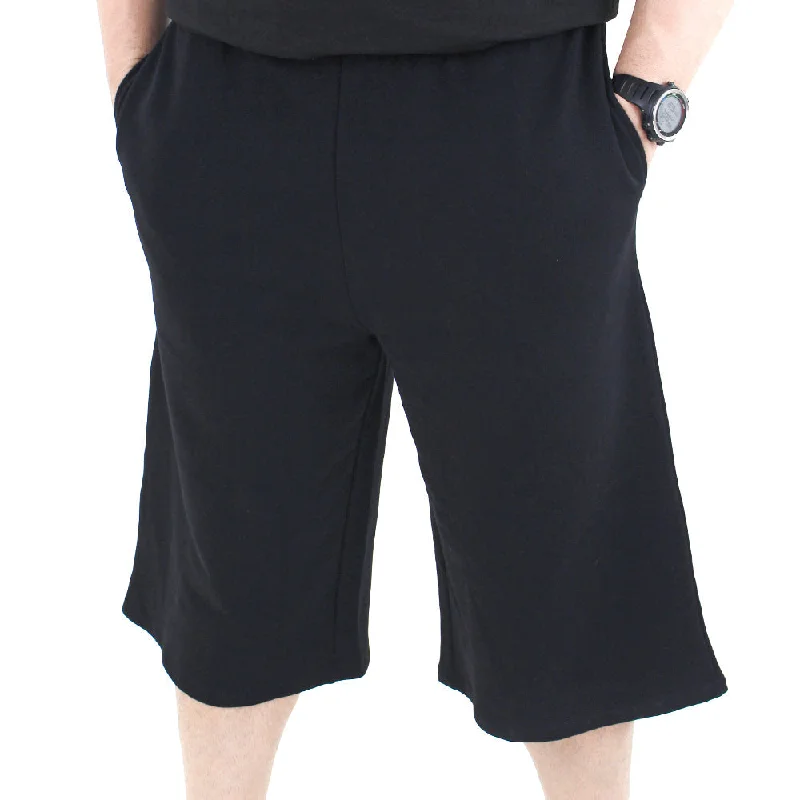 Men's Graphic Back Cotton Short,Black