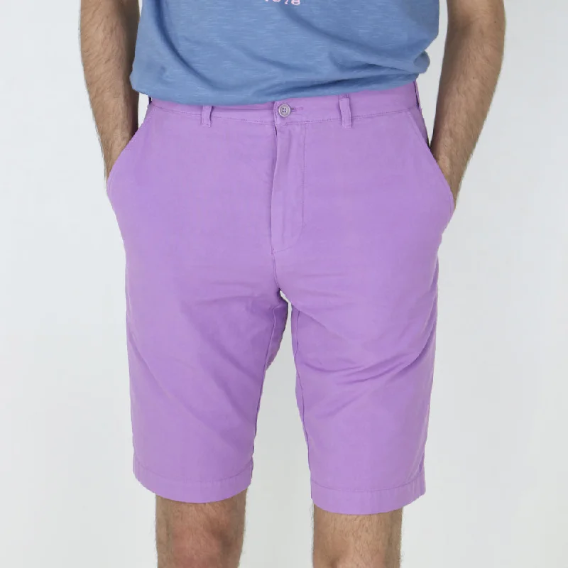 Men's Colored Plain Denim Short,Purple