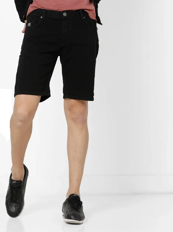 Men's Denim Short , Black