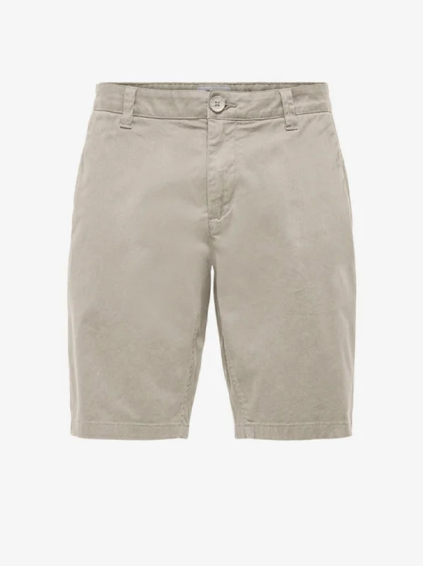 Men's Plain Solid Short,Beige