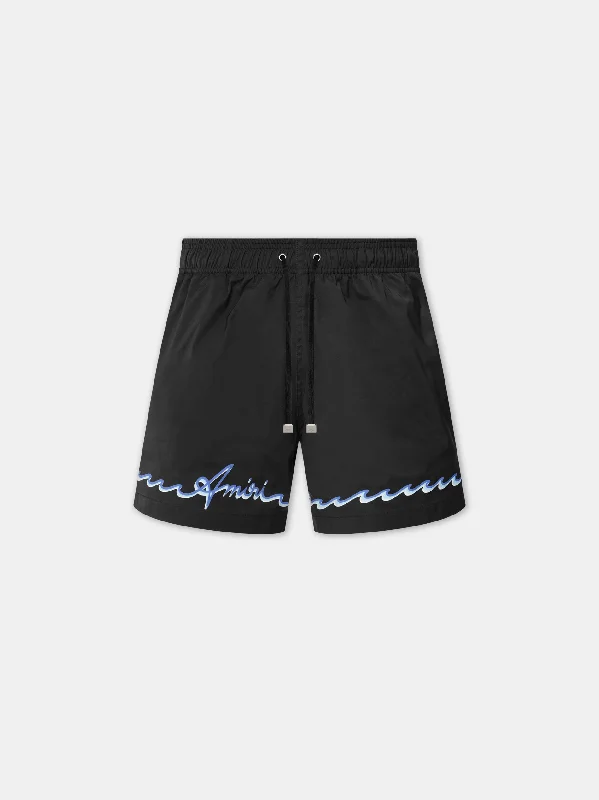 AMIRI WAVE SWIM TRUNK - Black