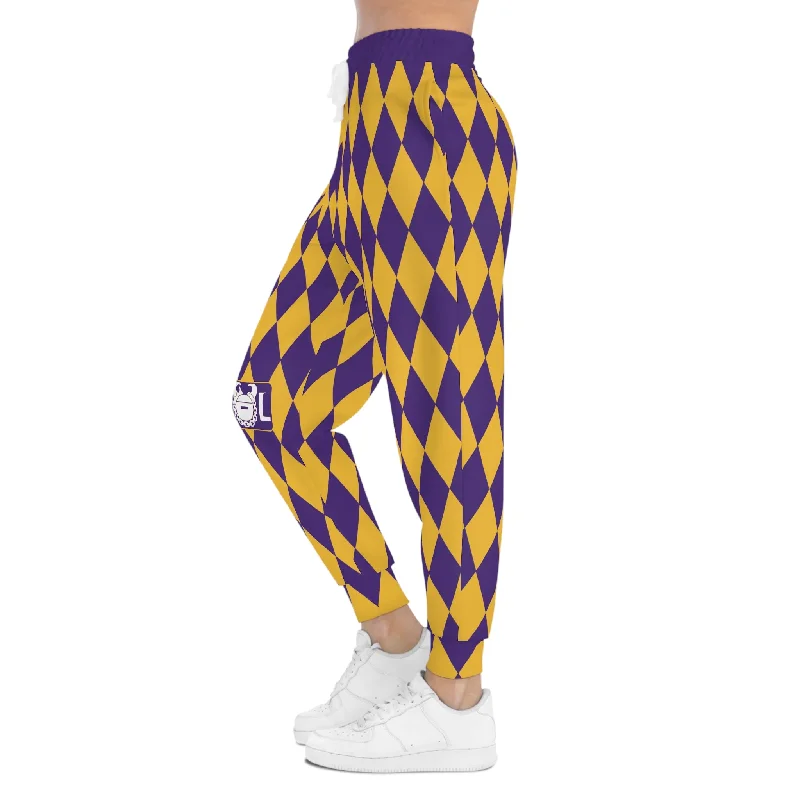 Athletic Joggers - Purple/Gold Diamonds