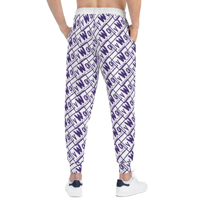 Athletic Joggers - White/Purple - VWO (Framed)