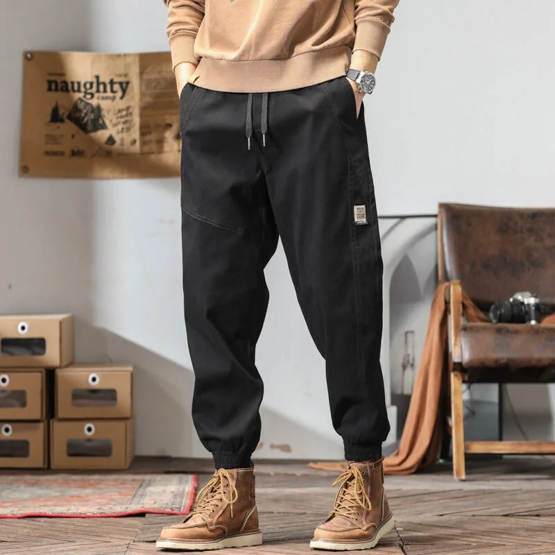 Bonsir American High Street Men's Brand Cargo Pants Loose Fashion Large Size Male Trousers Casual Hip Hop Streetwear