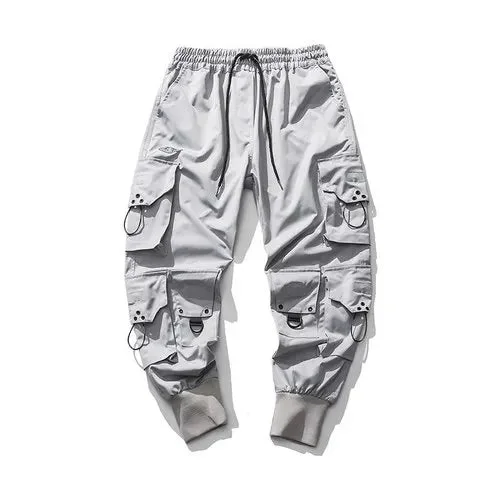 Bonsir Black Cargo Pants Men Joggers Hip Hop Techwear Pants Hippie Cargo Trousers for Men Streetwear Plus Size Pockets Oversize