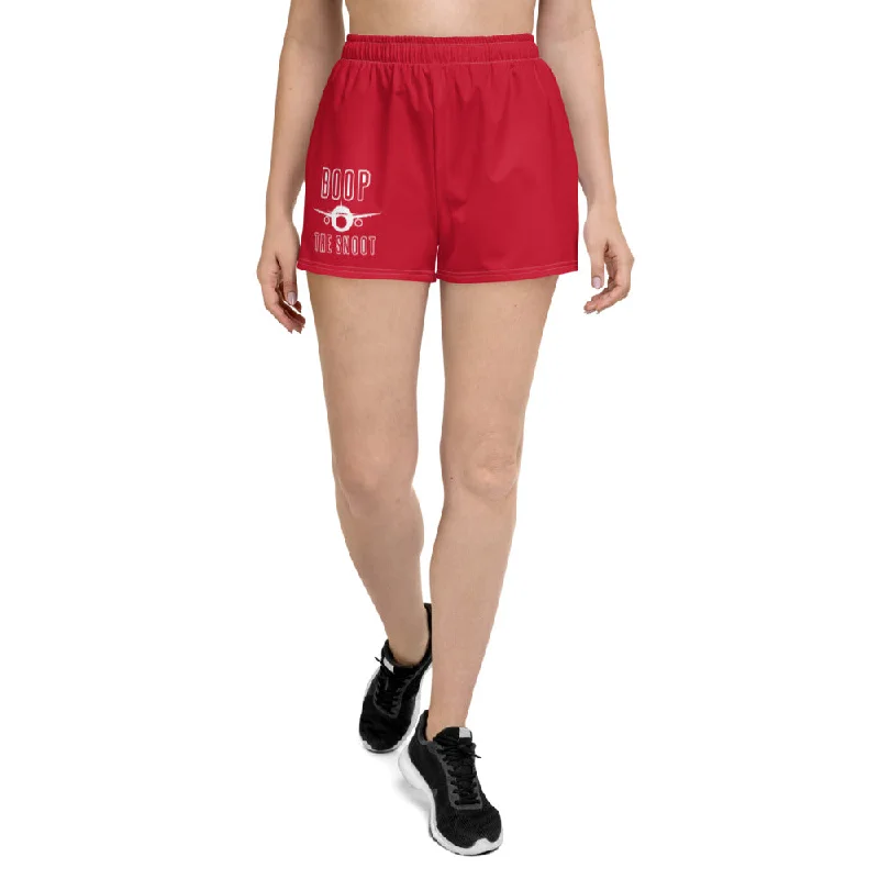 BOOP THE SNOOT (RED) Women's Athletic Short Shorts