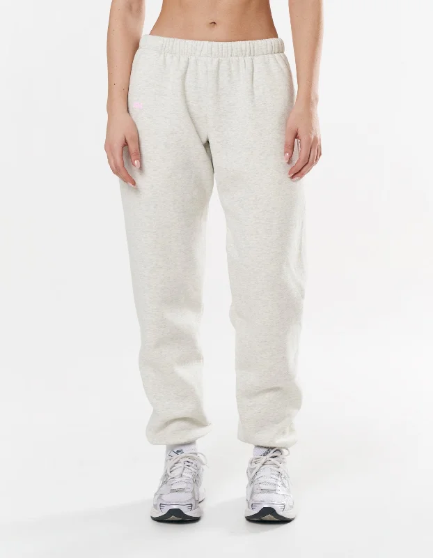 Classic Cuffed Jogger - Light Grey/Pink