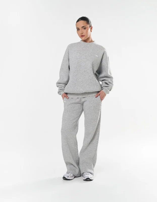 Classic Straight Leg Jogger - Dark Grey Marle