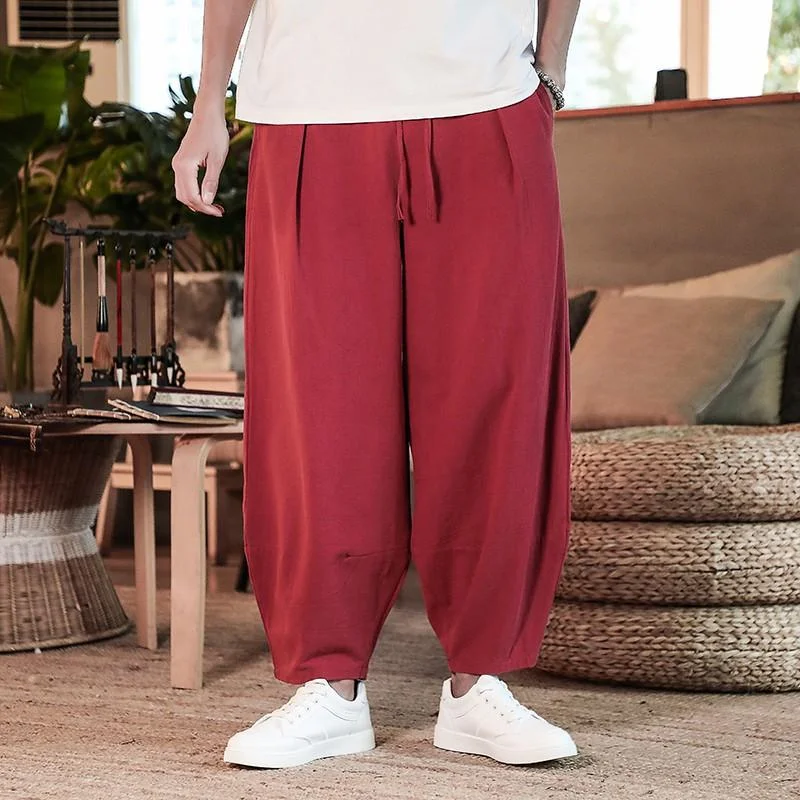 M 45-55kg / Red pants men / China