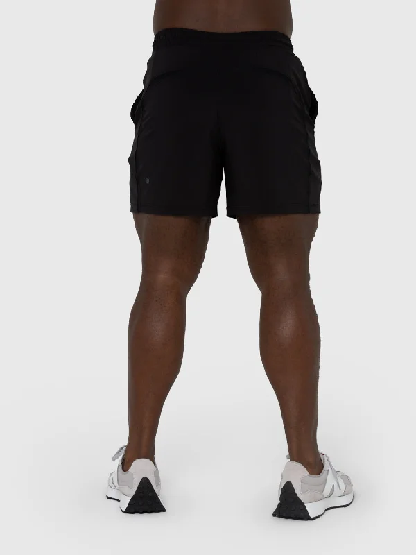 LULULEMON DEEP COAL BLACK PACE BREAKER SHORTS 5IN