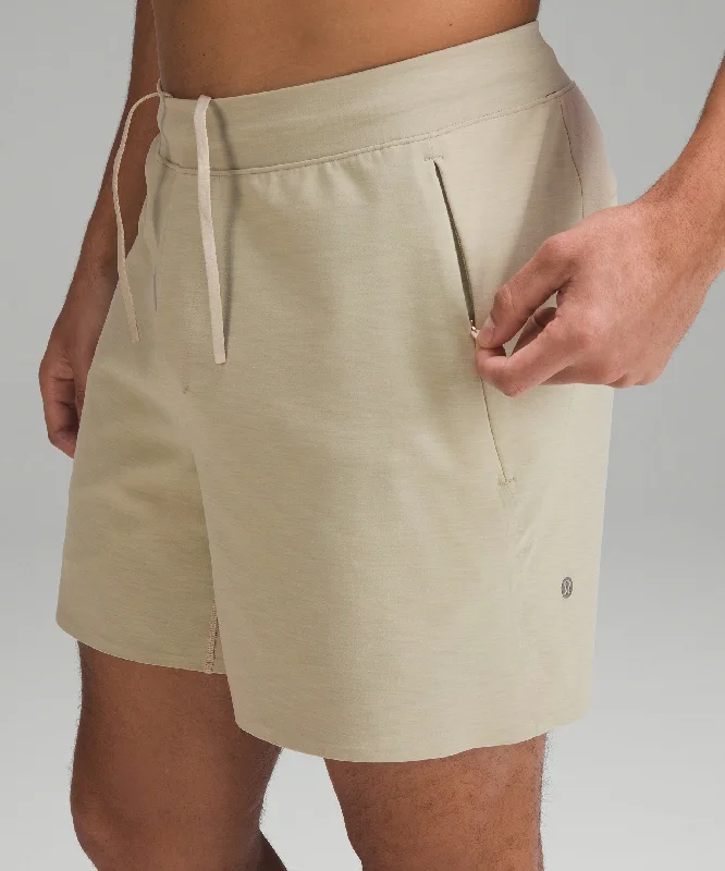 LULULEMON HEATHERED RAW LINEN BALANCER SHORT 6