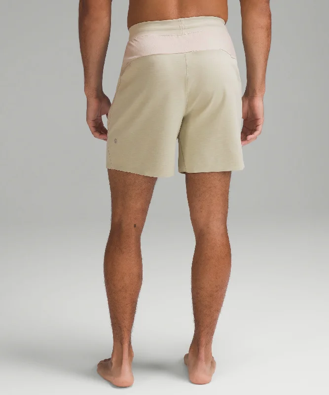 LULULEMON HEATHERED RAW LINEN BALANCER SHORT 6