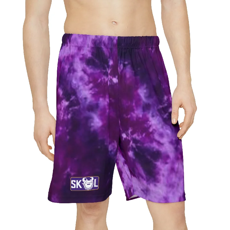 Men’s Sports Shorts - Purple Tie-Dye