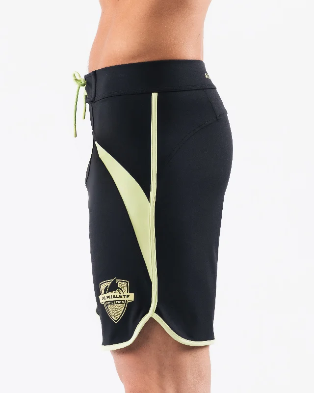 Crescent Boardshort - Black Lime