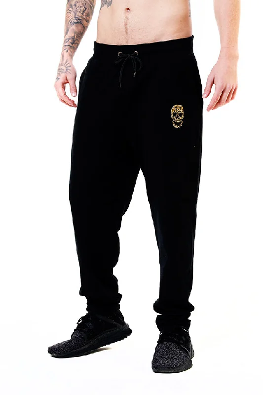 Mens gold skull Sweatpants