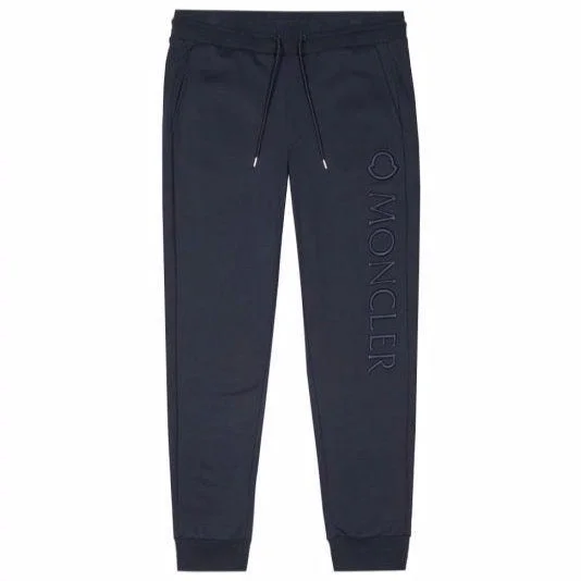 Moncler Navy Embroidered Logo Sweatpants