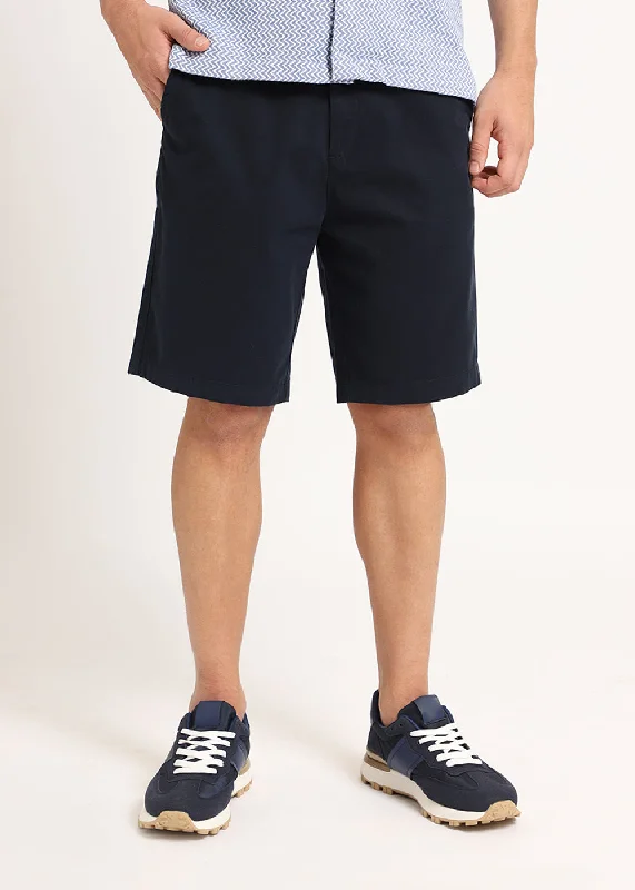 Night Blue Cotton Shorts