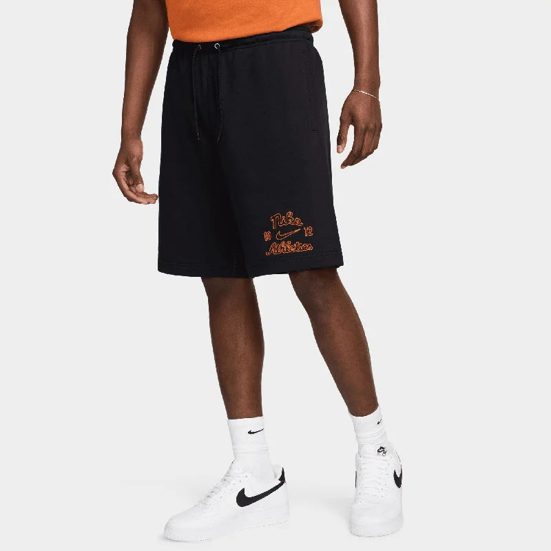 Nike Club Fleece Varsity Shorts Black / Safety Orange