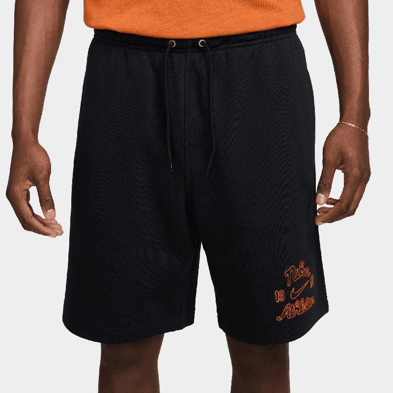 Nike Club Fleece Varsity Shorts Black / Safety Orange