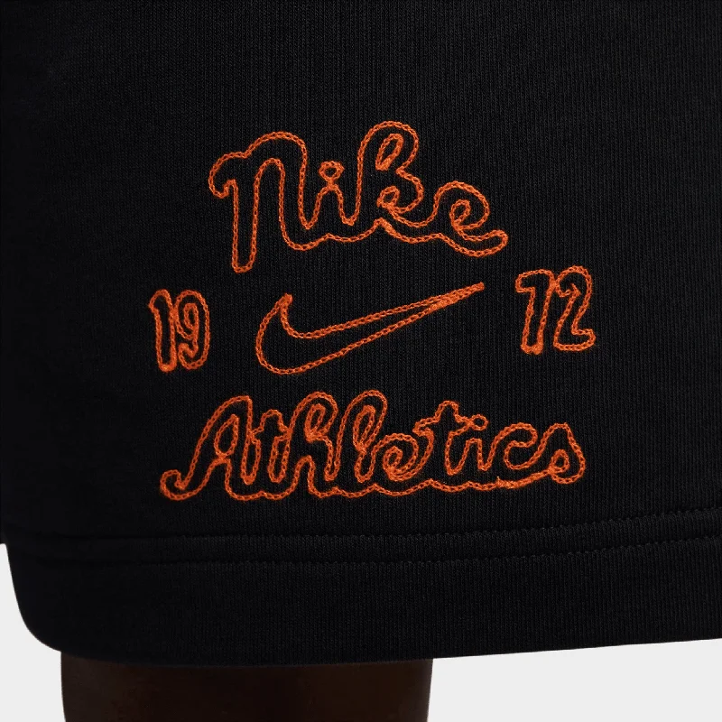 Nike Club Fleece Varsity Shorts Black / Safety Orange