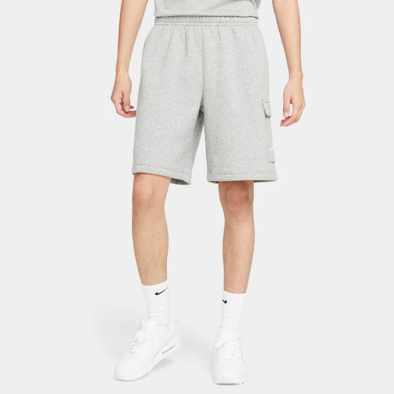 Nike Sportswear Club BB Cargo Shorts Dark Grey Heather / Matte Silver - White