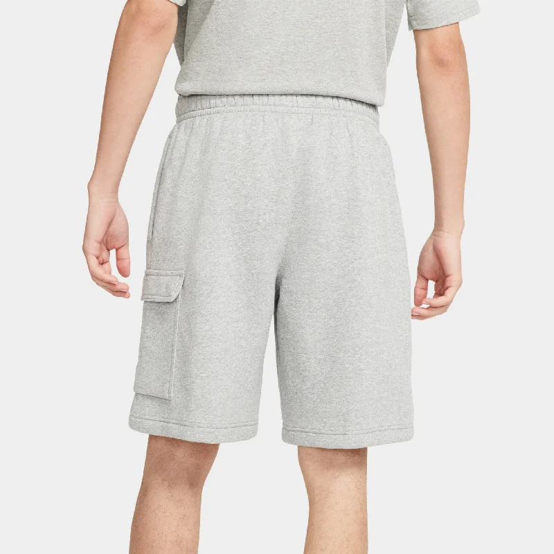 Nike Sportswear Club BB Cargo Shorts Dark Grey Heather / Matte Silver - White