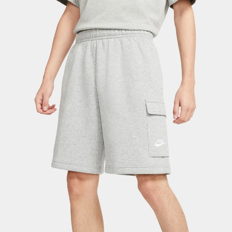 Nike Sportswear Club BB Cargo Shorts Dark Grey Heather / Matte Silver - White