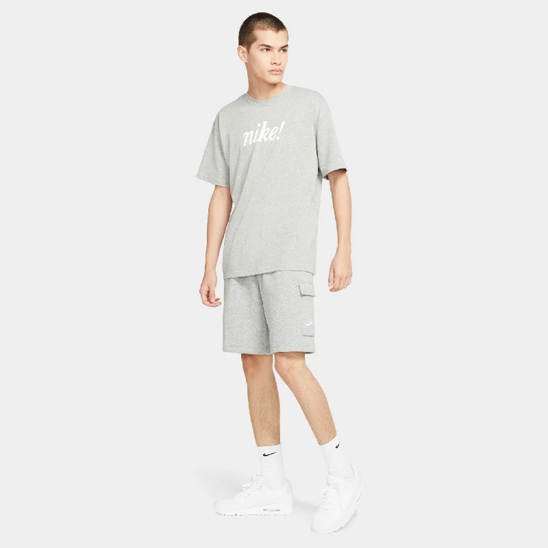 Nike Sportswear Club BB Cargo Shorts Dark Grey Heather / Matte Silver - White