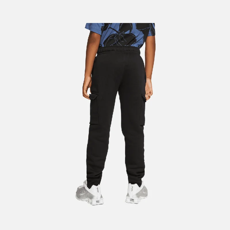 Nike Sportwear club Big Kids (Boys) Cargo Pants -Black/White