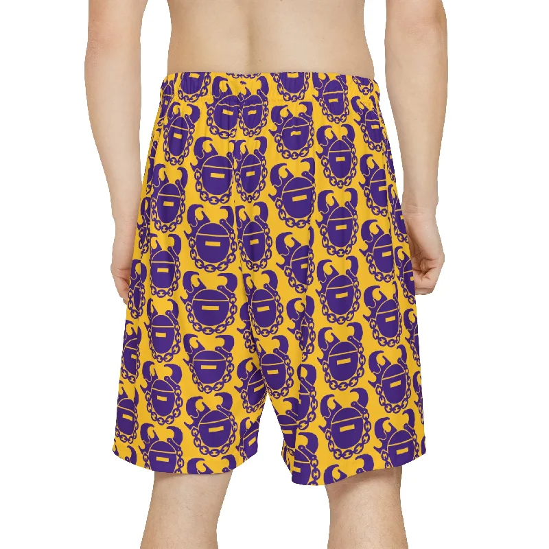 Men’s Sports Shorts - Purple/Gold Helmets