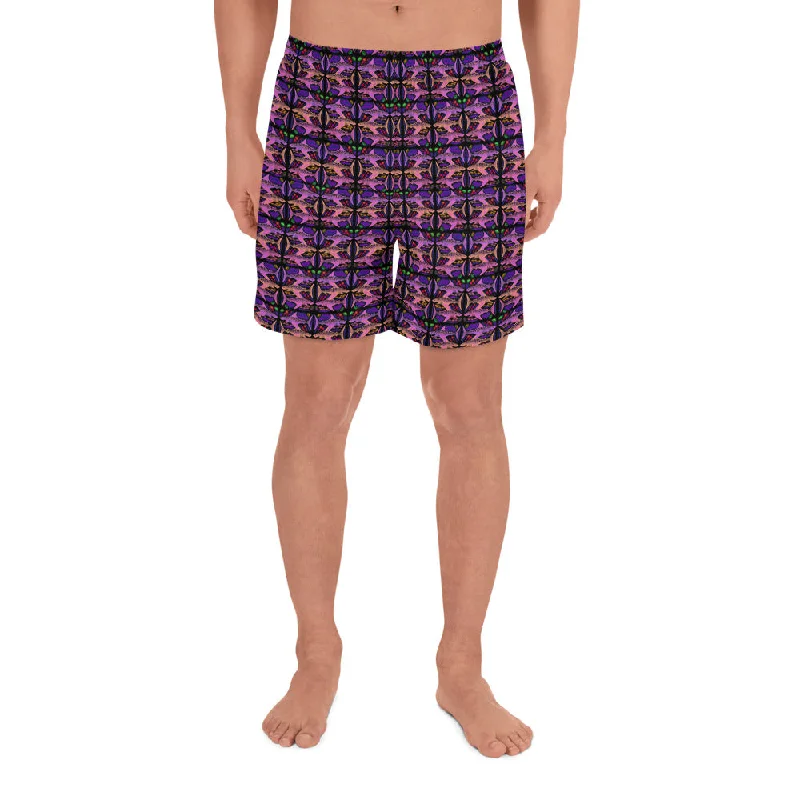 Red Violet Sharks Men's Athletic Long Shorts