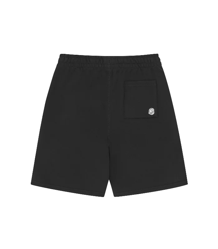 SMALL ARCH LOGO SHORTS - BLACK/GREEN LOGO