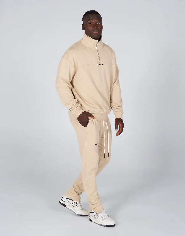 Mens Fitted Jogger - Cream