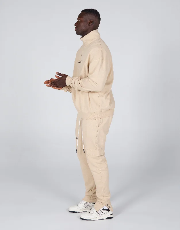 Mens Fitted Jogger - Cream