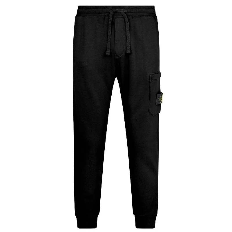 Stone Island Black Cuffed Sweatpants