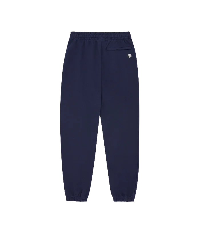 STRAIGHT LOGO SWEATPANTS - NAVY