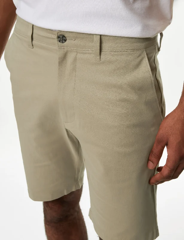 Stretch Chino Shorts Stone