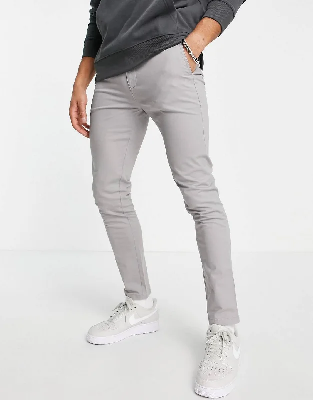 Stretch Skinny Chinos Trouser Slate