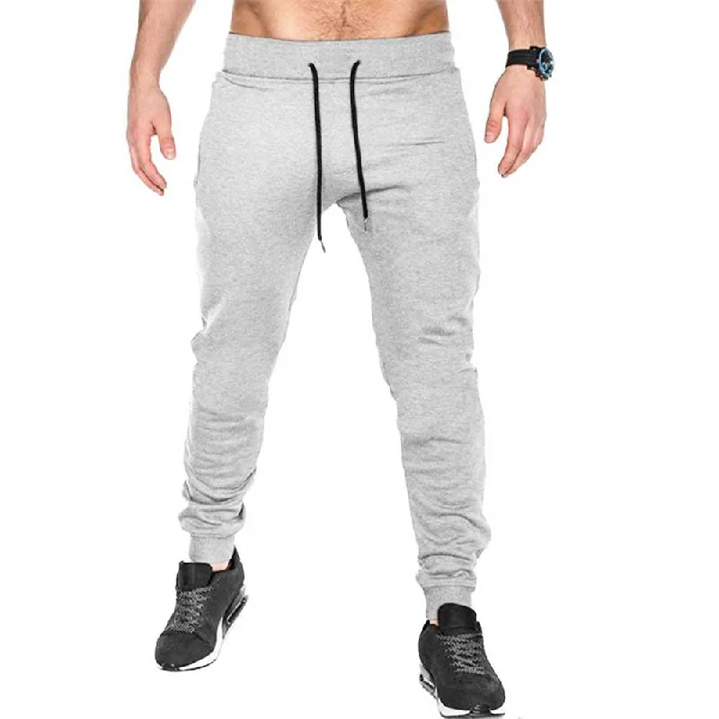 Solid Men Grey Track Pant