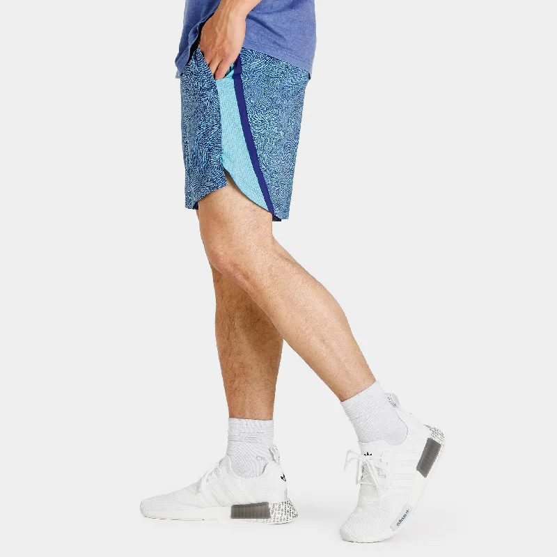 Under Armour Launch 7"" Printed Shorts Glacier Blue / Sonar Blue - Reflective