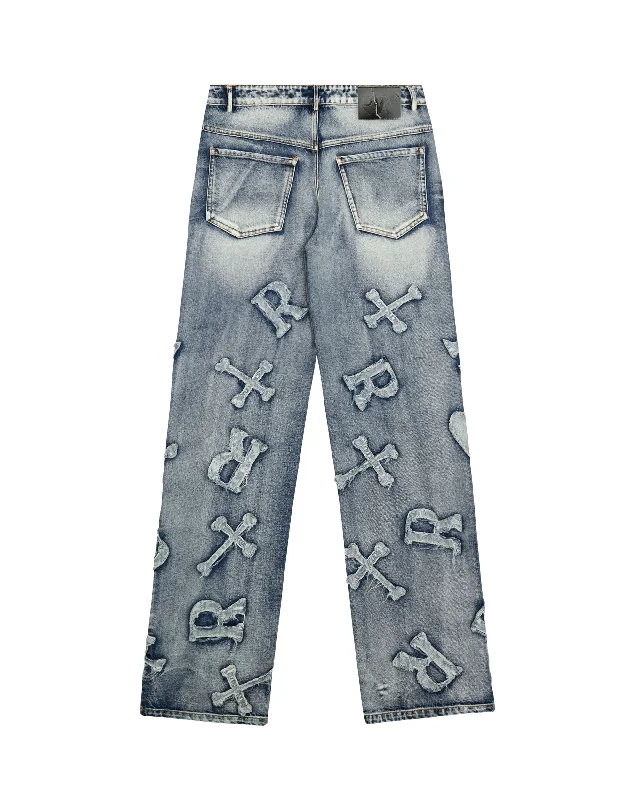 Washed Ice Patch Jeans